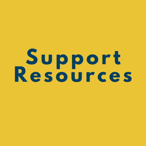 Yellow box that says "Support Resources"